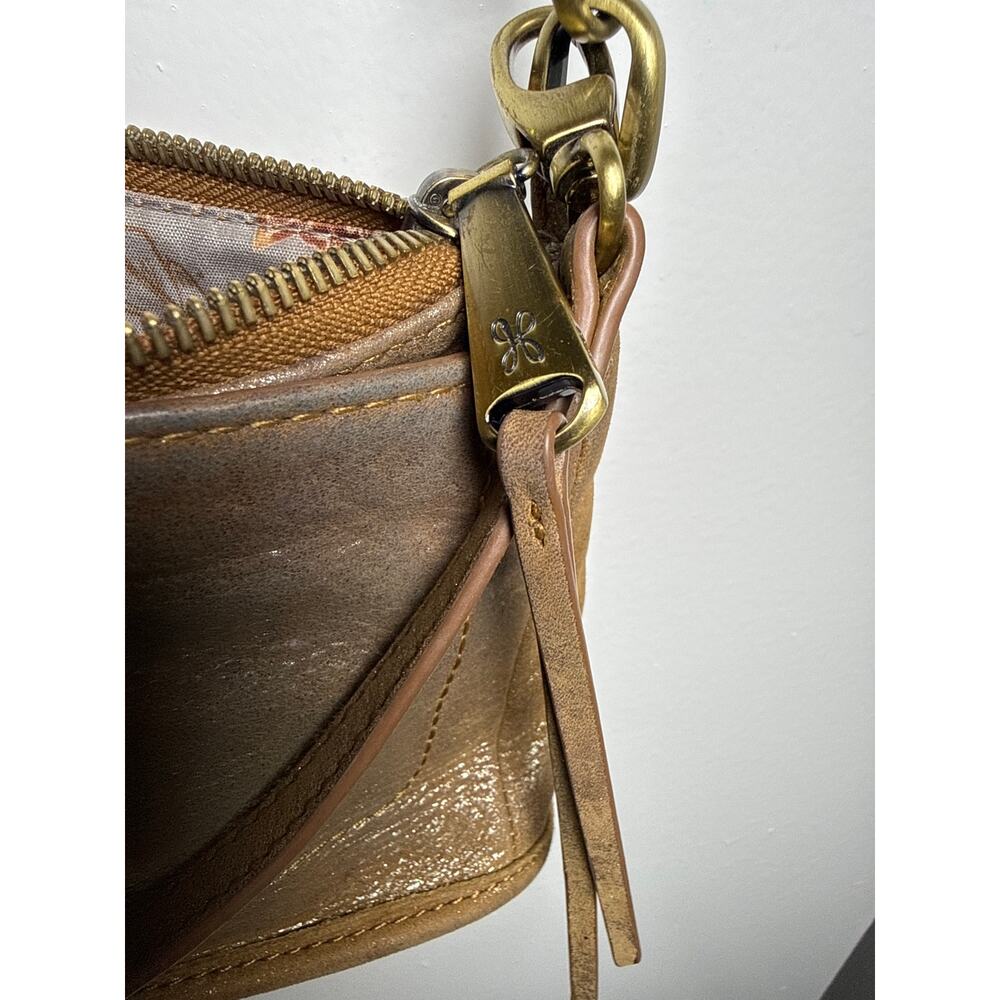 HOBO International Gold Metallic Leather Convertible Crossbody Bag - Picture 6 of 9